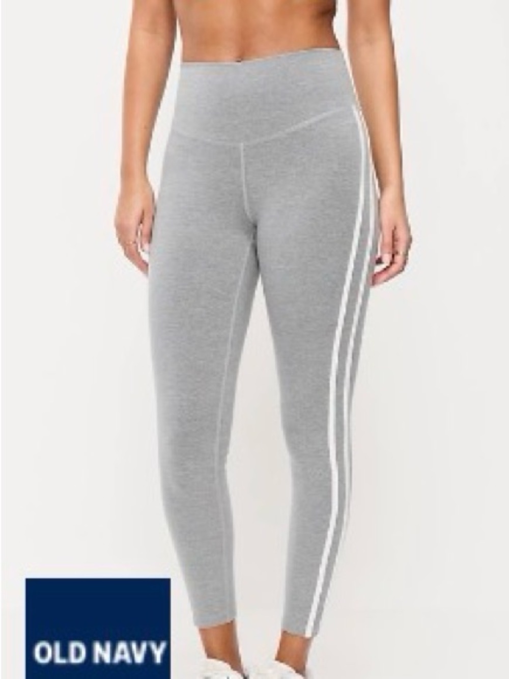 Old Navy PowerChill Striped 7/8 Leggings SMALL
